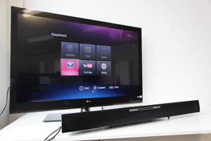 Im Test: Der Full HD LED LCD Fernseher LG-42-LS-9500 und die Sound Bar HLB54