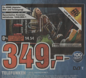 Ruckelfrei-Preishammer: Telefunken T32S743 Full HD LCD Fernseher